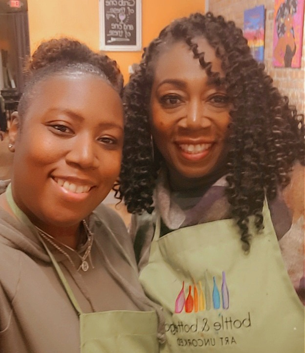 Tiffany and Deborah enjoying the arts